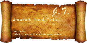 Jancsek Terézia névjegykártya