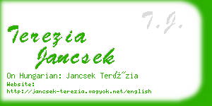 terezia jancsek business card